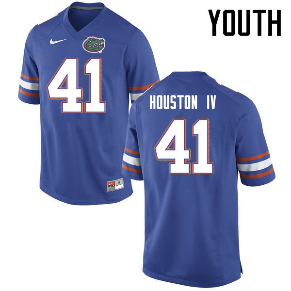 Florida Gators Youth #41 James Houston IV College Football Jerseys Blue